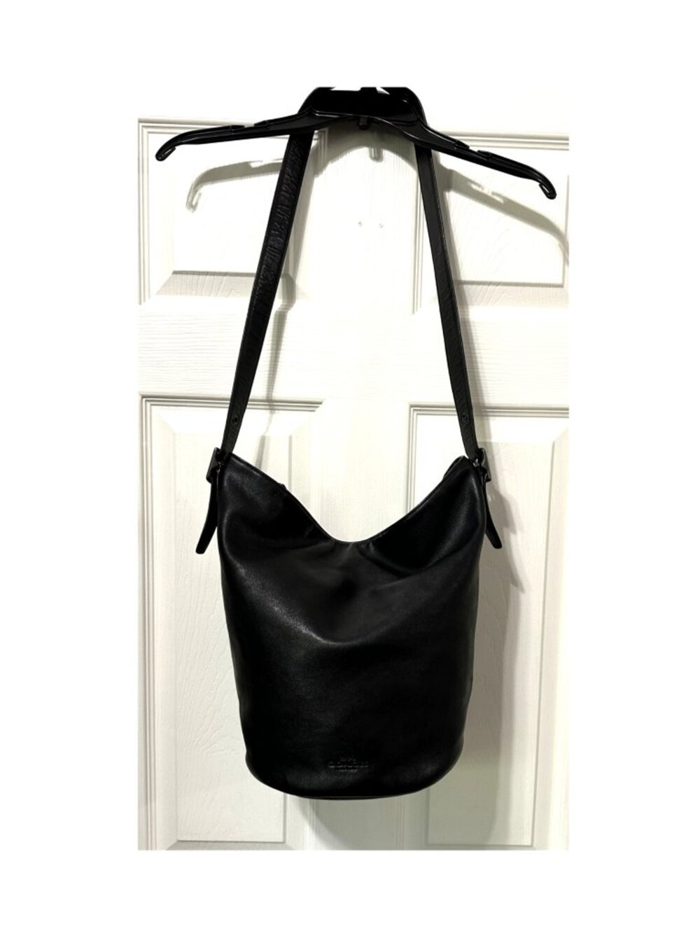 Coach Bleeker Duffle Bucket Bag Black Leather Crossbody Bag Handbag 32282
